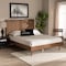 Baxton Studio Nicola Mid-Century Modern Transitional Ash Walnut Finished Wood King Size Platform Bed 180-11157-9816-Zoro - alternate 10